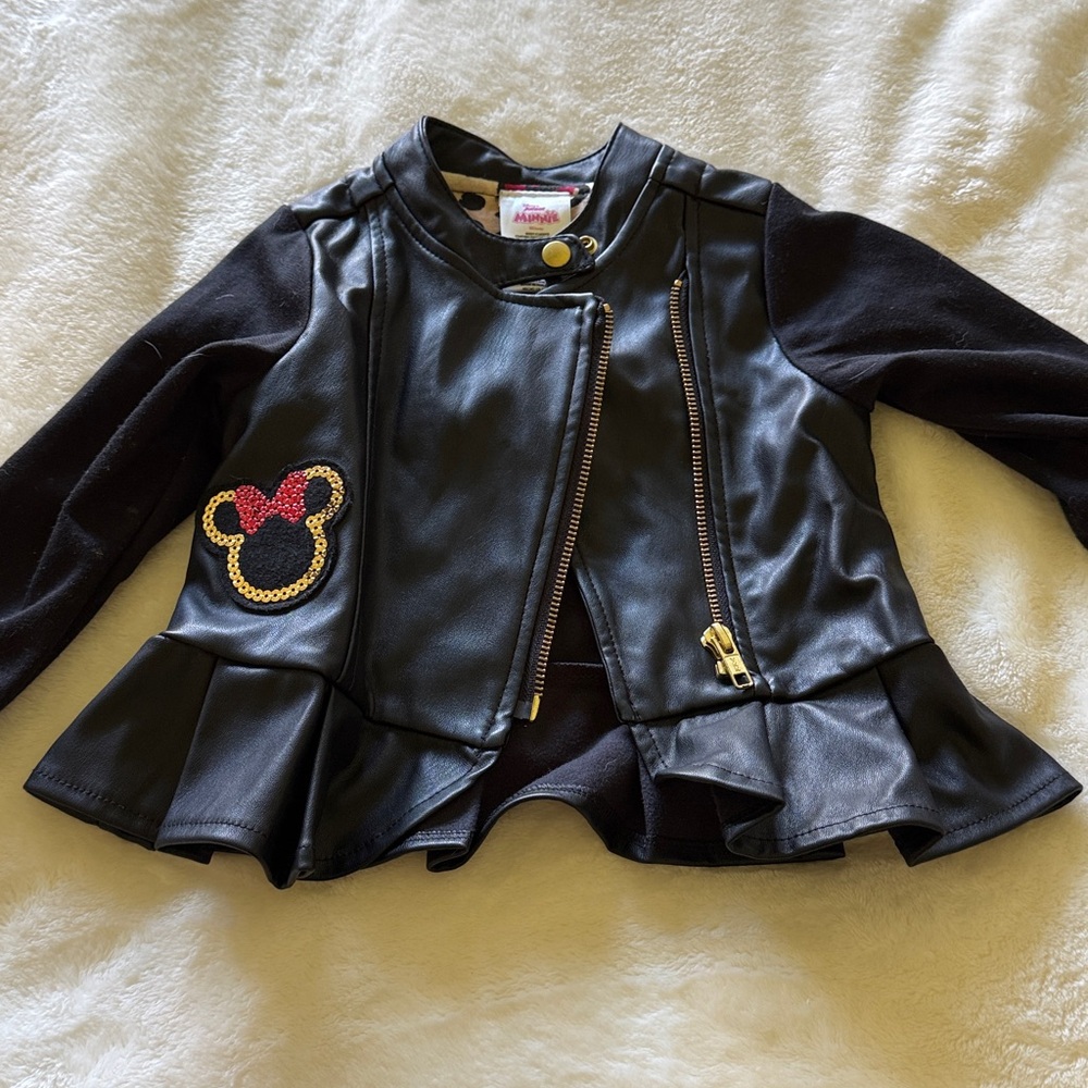 Disney Black Jacket with Minnie Mouse Patch